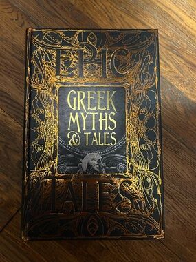 Source Unknown Greek Myths & Tales Hardcover - Black and Gold